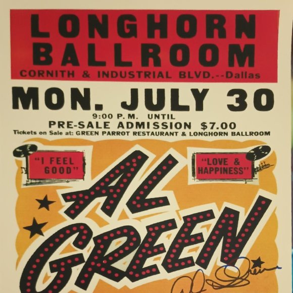 1984 Al Green Signed Original Concert Poster REPRODUCTIONS (RP) - Picture 3 of 5